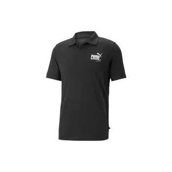 Puma Футболка-поло с коротким рукавом и логотипом, мужская, черная 677139-01 XL