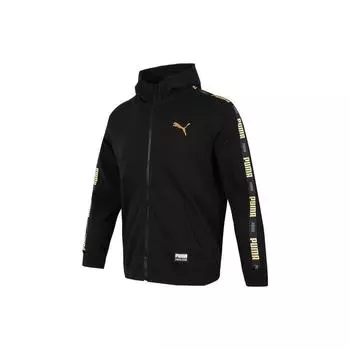 Puma FW22 Куртка с капюшоном на молнии с логотипом и принтом, унисекс, черная 539532-01 XL