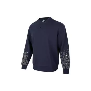 Puma Осень-зима 22 принтованный манжет круглый вырез пуловер толстовка унисекс топы синий 539522-43 M