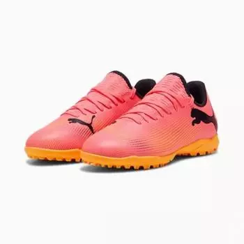 Puma Galleria Puma Kids Junior Soccer Shoes Futsal Shoes Future 7 Play Tt Jr Pink/220
