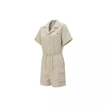 Puma Glamping Romper Однотонный комбинезон с коротким рукавом и застежкой-молнией на талии, женский комбинезон, цвет белый 536890-64 S