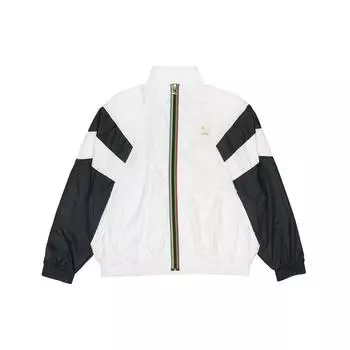 Puma Gold Print Повседневная спортивная куртка с длинным рукавом Мужские куртки Белые 597610-02 XS