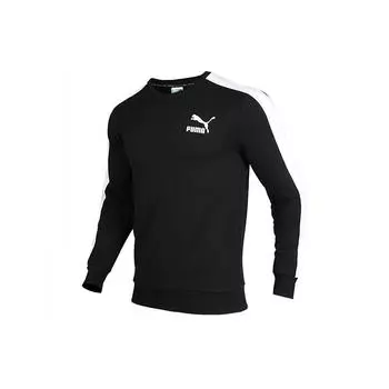Puma Iconic T7 Crew Fleece Sweatshirt Мужская толстовка Черный 595913-01 L