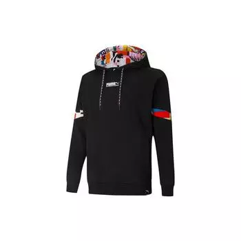 Puma Intl Sporty Panelled Printed Hoodie Sweatshirt Мужские топы Черный 531330-01 M