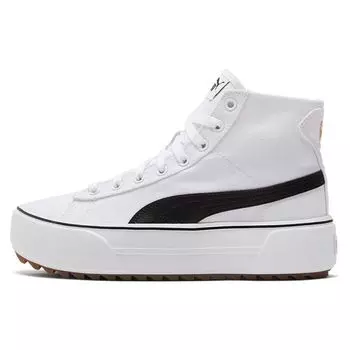 Puma Kaia Mid CV Белые Черные Женские Кроссовки Team-Gold 384409-01 35.5