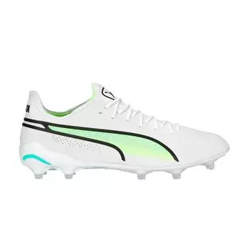 Puma King Ultimate FG AG White Electric Peppermint Мужские кроссовки Черный Fast-Yellow 107097-03 44