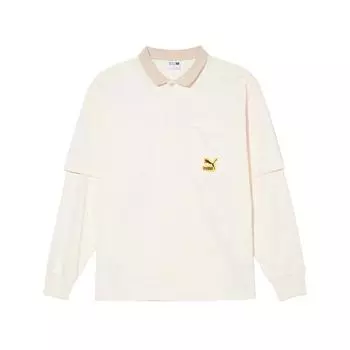 Puma Классическая удобная рубашка поло с длинным рукавом для мужчин, бежевый цвет 539973-65 L