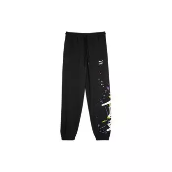 Puma Классические спортивные штаны Ftp Art Troupe Design, повседневные свободные трикотажные спортивные штаны унисекс, черные 625827-01 S