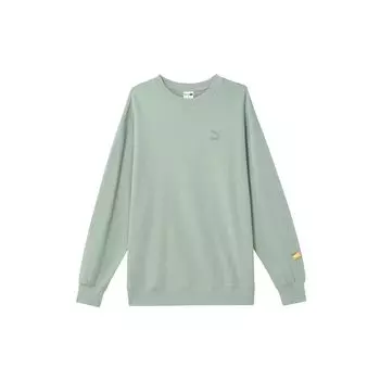 Puma Классический логотип печати Повседневный спортивный свитер свитшот Мужской свитшот Зеленый 624941-54 L