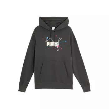 Puma Классика Дышащая повседневная толстовка с капюшоном Унисекс толстовки Mist-Gray 624942 L