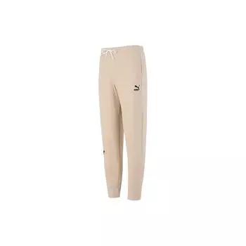 Puma Клубные спортивные штаны с вышитым логотипом и манжетами на щиколотках, мужские брюки цвета хаки 533202-20 S