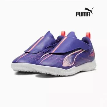 Puma Кроссовки для футзала Kids Ultra 5 Play Tt V Jr 107909 01 для детей, юниорские, с застежкой-липучкой и искусственным покрытием 01 (purple)/180