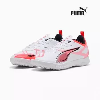 Puma Кроссовки для футзала Kids Ultra 5 Play Tt Jr 108333 01 для детей, юниоров, женщин, молодежи, для игры на голом грунте и искусственном газоне 01 (white)/180