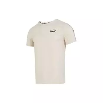 Puma Круглый вырез, спортивная футболка с коротким рукавом и заниженной линией плеч, мужская футболка цвета слоновой кости 670931-87 M