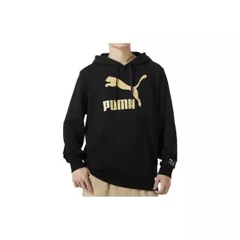 Puma Large Logo Letter Print Casual Hoodie Men hoodies Black 625822-01 S