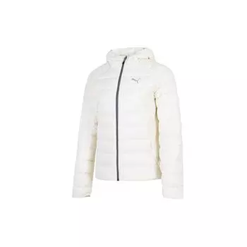 Puma Легкая стеганая хлопковая куртка-пуховик женская верхняя одежда белого цвета 672914-65 M