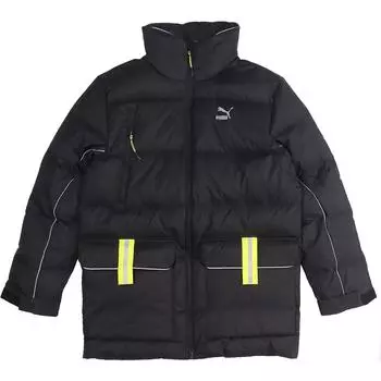 PUMA Легкий теплый пуховик со светоотражающим воротником Мужские куртки Черный 534487-01 M