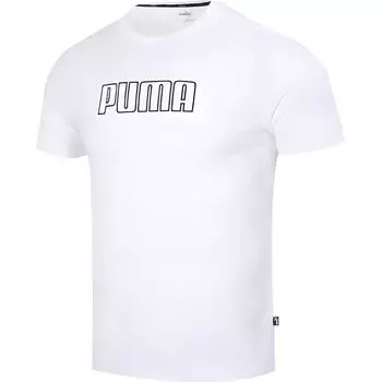 Puma Летний новый спортивный топ, удобный дышащий беговой короткий рукав футболка мужские топы белый 679677-02 M
