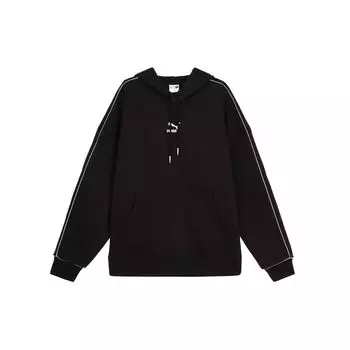 Puma Толстовка с капюшоном с принтом логотипа и буквами, свободная, мужская, черная 625077-01 M