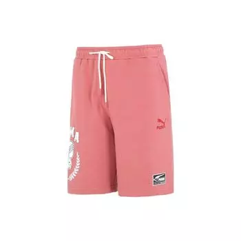 Puma Letter Print Lace-Up Straight Casual Shorts Мужские шорты Pink 623255-50 XXL