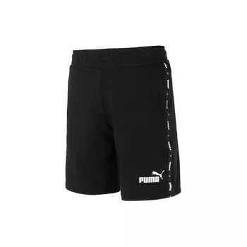 Puma Letter Print Side Logo Design Mid Belt Casual Shorts Men Shorts Black 675697-01 M