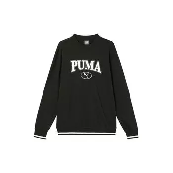 Puma Letter Sports Casual Pullover American Vintage Sweatshirt Men sweatshirt Black 678422-01 L