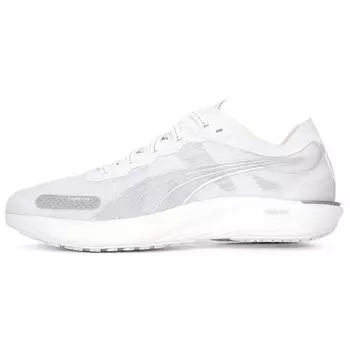 Puma Liberate Nitro 2 Lace-Up Fabric Cushioning Lightweight Low-Top Marathon Running Shoes Women Running Shoes White Gray 377316-03