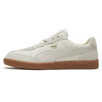 Puma Liga Leather Non-Slip Durable Low-Top Skate Shoes Unisex Skate Shoes Off-White 364597-01