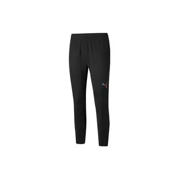 Puma Logo Football Training Pants Men Bottoms Black 657954-46