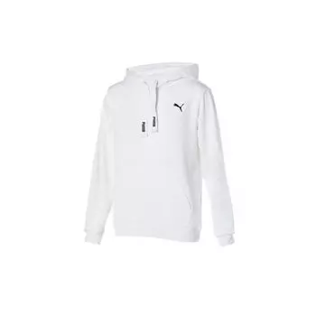 Puma Logo Front Hoodie Pullover Unisex Tops White 897926-05