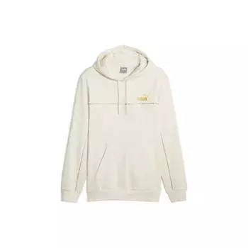 PUMA Logo Print Casual Hoodie Топы унисекс Бежевый 680141-87 L