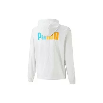 Puma Толстовка с капюшоном с логотипом и принтом Мужская Верхняя одежда Белый 678013-02 S