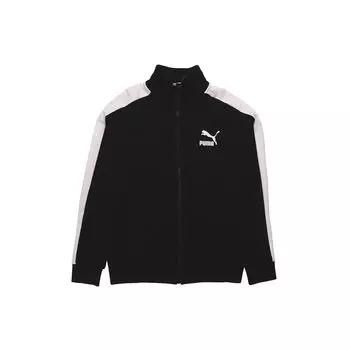 Puma Logo Print Лоскутная куртка с воротником-стойкой Мужская верхняя одежда Черный 599331-01 S