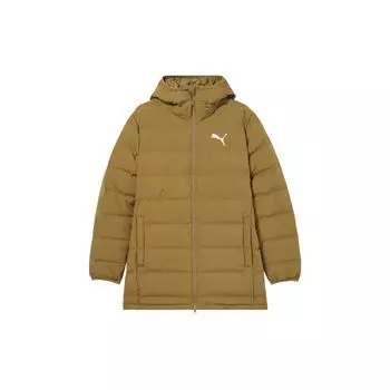 Puma Logo Print Outdoor Windproof Warm Down Jacket Men Jacket Brown 586371-61 XL