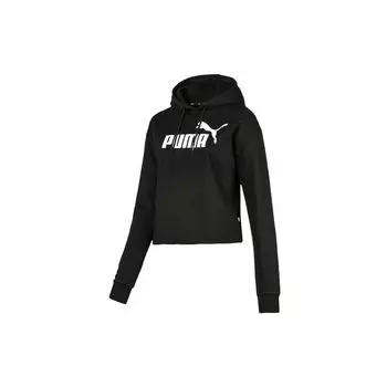 Puma Logo Print Повседневная спортивная толстовка с капюшоном Женские топы Черный 580153-01 M