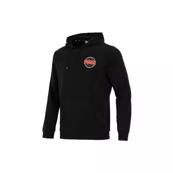 Puma Logo Print Сплошная спортивная толстовка с капюшоном Мужские топы Черный 532913-01 S