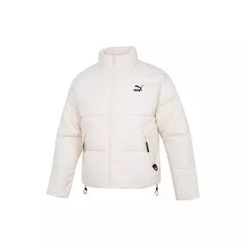 Puma Logo Print Сплошной цвет Пуховик с воротником-стойкой Куртки унисекс Белый 535581-65 XL