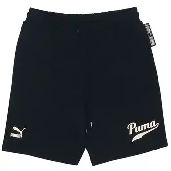 PUMA Logo Print Сплошные повседневные шорты Мужские плавки Черный 536934-01 S