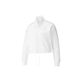 Puma Куртка с логотипом и воротником-стойкой на молнии, женская, белая 535363-02 M