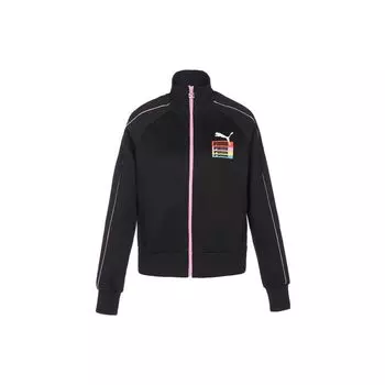 Puma Куртка с логотипом и воротником-стойкой на молнии, женская, черная 535181-01 L