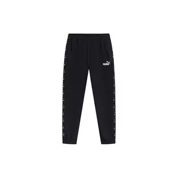 Puma Трикотажные свободные джоггеры с логотипом и боковым узором, мужские джоггеры, черные 621564-01 XS