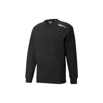 Puma Logo Solid Crew Neck Sweatshirt Мужские топы Черный 849544-01 M
