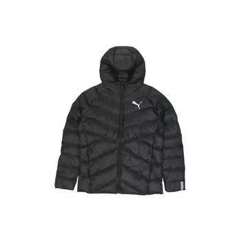 Puma Logo Solid Warm Hooded Down Jacket Мужская верхняя одежда Черный 846292-01 L