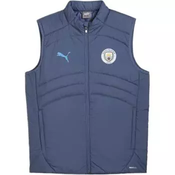Puma Логотип Молния Воротник Без рукавов Жилет Мужской жилеты Синий 777552-12 S