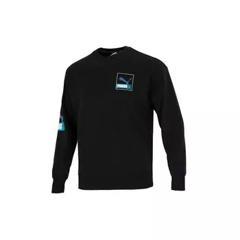 Puma Love Crew TR Logo Print Повседневная толстовка Мужские топы Черный 537657-01 M