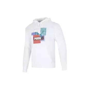 Puma Толстовка Love с логотипом и принтом, мужские топы, белая 537851-02 M