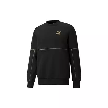 Puma Толстовка Luxe Crew с вышитым логотипом, мужская, черная 534410-01 S