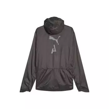 Puma M Seasons Легкая Упаковываемая Куртка с Капюшоном для Трейлраннинга с Принтом Логотипа Мужские Куртки Черный 524134-01 M