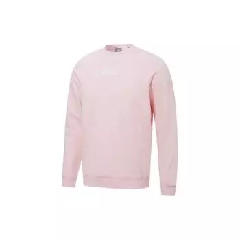 Puma Маленький логотип с принтом, однотонный свитшот с круглым вырезом и длинными рукавами, мужские топы, розовый 849575-16 L