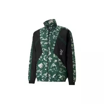 Puma Manchester City Football Club Zip Retro Sports Stand Collar Jacket Men Jacket Camouflage-Green 758715-10 XL